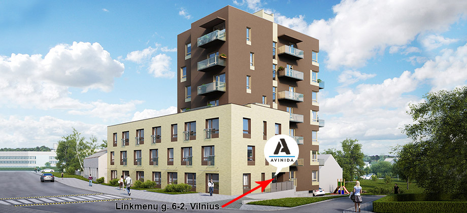 Kaip rasti AVINIDA biurą Linkmenų g. 6-2